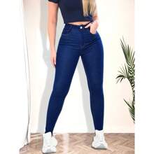 Kit 3 Women's Jeans Skinny Premium Lycra, Very Stretchy, High Waist, Elastane, Butt Lift, New With Pockets - Nhiều màu - Xem 7