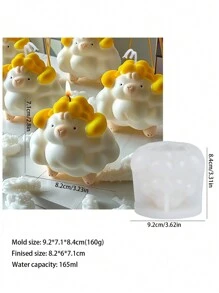 1pc 3D Sheep Silicone Mold For Making Candles&Soap&Aromatherapy Suitable For Home Decoration, Fireplace, Living Room, Central Decoration, Office, Valentine's Day Gifts, Candle Sets, Aromatherapy Candles, Friend Gifts, Women's Gifts