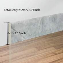 2m X 8cm NBR 软墙踢脚板多功能墙面装饰条自粘墙面装饰条，防撞墙 3D 贴纸防水墙纸，适用于客厅装饰、宿舍装饰、返校用品、万圣节装饰、贴纸、墙贴花、乙烯基贴花用于家庭装饰、春季装饰品刷新您的家、拉玛装饰贴纸礼物生日毕业 - 彩色 - 查看 4