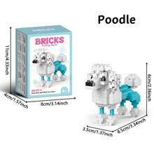 1 pièce Série chien de compagnie Blocs de construction de particules de taille micro, un jouet qui développe la dextérité des doigts et les capacités de réflexion, convient aux débutants dans les blocs de construction de cadeaux, décoration de chambre