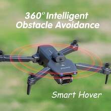JY08 Foldable Aerial Drone Aircraft,Smart Follow,With 360°Obstacle Avoidance,Stunt Flipping Flight,One Key Take Off/Landing,Multi-Point Route Planning Flight, Fixed-Point Surround, Smart Hover,Outdoor/Indoor Optical Flow Mode,One Camera Switching,Headless Mode,Suitable For Beginner Remote Control Gifts Or Birthday Gifts - Grey - View 8