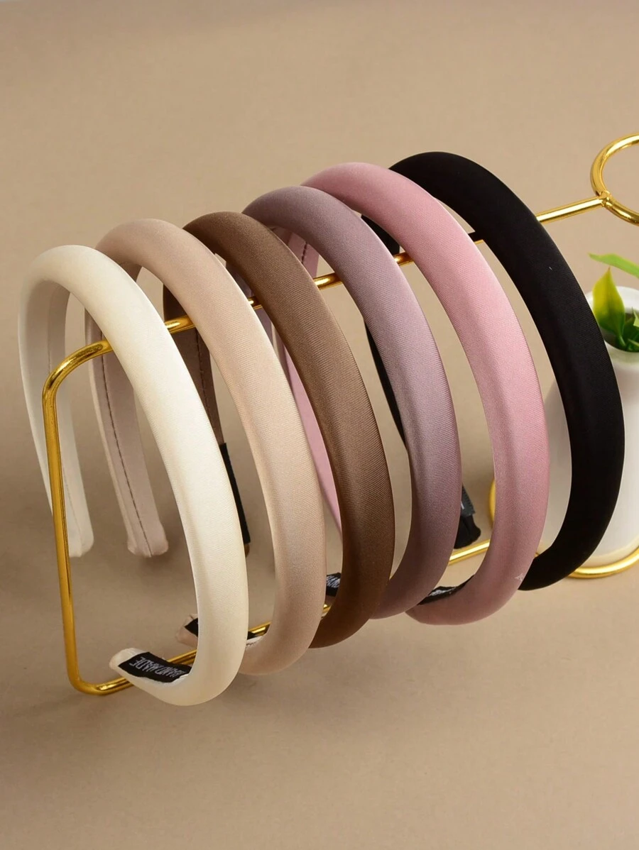 1/3/4 Stücke elegante Satin-Stirnbänder in Unifarben, geeignet für Partys, Abendgarderobe, Zusammenkünfte, Haarreif für Frauen, Diademe