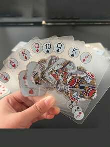 1 张创意透明塑料防水 PVC 扑克牌