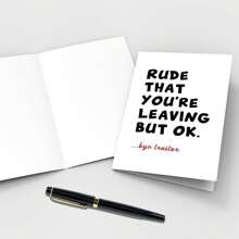 Funny Leaving Card For Coworker Boss, Colleague Leaving Card, Going Away Card For Friend, Retirement Card, Goodbye Card For Him Her, Rude That You're Leaving - Multicolor - View 4