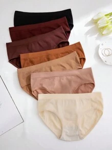 7pcs Multi-Color Seamless Sexy Girl Triangle Panties Women's Underwear - Multicolor - View 2