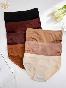 7pcs Multi-Color Seamless Sexy Girl Triangle Panties Women's Underwear - Multicolor - View 1