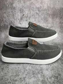 Frühlingsneue Slip-On Leinenschuhe, lässig und sportlich, atmungsaktiv, bequeme flache Herren-Loafers mit Schlupfschuhen oder Stoffschuhen für Jungen