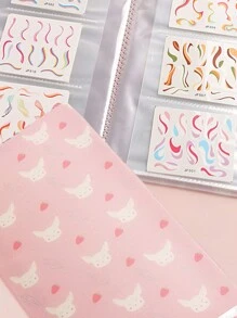 120 孔空相册美甲贴纸收纳册收藏整理卡展示架展示容器（不含贴纸）