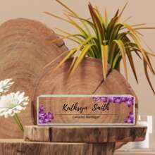 Acrylic Name Plates For Desks,Rectangle Engraved Name Plates,Desk Name Plate Personalized,Teacher Appreciation Gifts,Personalized Name Sign Gifts For Women,Custom Name Plate Gifts For Man,Personalized Plaque,Office Decor,Acrylic Desk Ornaments