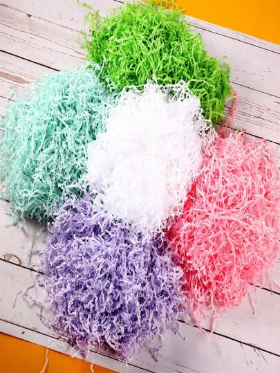 1 pacote de 20/50/100g de enchimento de papel amassado para embalagem e enchimento de cesta vazia, enchimento de grama de papel de ráfia, enchimento de caixas de presente para embrulhar suprimentos para festas, decorações