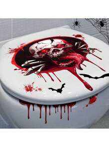 1 件万圣节骷髅和蝙蝠墙贴，可移除自粘防水 PVC 贴花，适用于客厅、卧室、浴室、冰箱、窗户装饰 - 彩色 - 查看 9