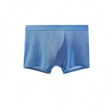 4pcs/set Solid Color Men's Boxer Briefs, Thin & Comfortable Underwear