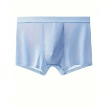 4pcs/set Solid Color Men's Boxer Briefs, Thin & Comfortable Underwear
