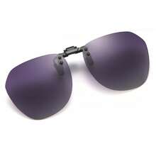 1入組偏光夾片式太陽眼鏡女士男士駕駛員專用設計，可翻轉設計適用於佩戴光學鏡片，男女皆宜（6色可選，尺寸S）