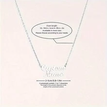 Collar personalizado con nombre personalizado - Acero inoxidable, fuente personalizable, perfecto para regalos del Día de la Madre y del Día del Amor