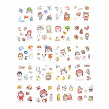 20pcs Cartoon Pattern Sticker Set, Each Sticker Has Different Creative Cartoons, Approximately 3-5 Designs Per Sticker, Each Sticker Is About 6*6cm, 300pcs Assorted Styles Randomly Sent