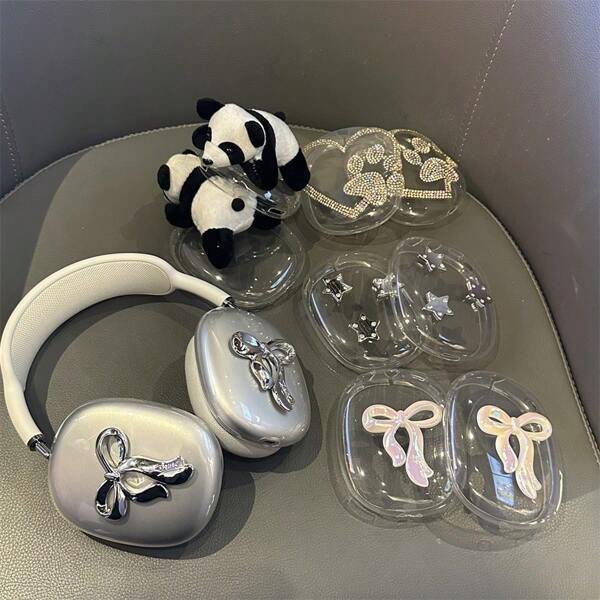 Phone Case 1pc Cute Panda Bow Design Protective Case Compatible With Apple AirPods Max Headphones