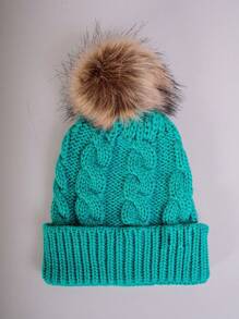 1pc Autumn/Winter Unisex Elastic Knit Beanie Hat, Fashionable Streetwear Hip Hop Braided Knit Cap, Warm Lined Y2K Cuffed Skullcap - Knitted Hat - View 23