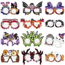12 件/16 件/30 件恐怖万圣节圣诞眼镜拍照道具，南瓜万圣节眼镜派对礼品，精美派对装饰用品万圣节圣诞道具拍摄礼盒 - 彩色 - 查看 8