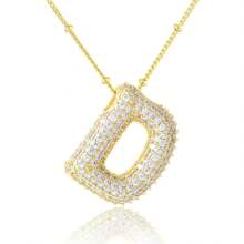 女士首字母项链 金色字母项链 - 金色 - 查看 37