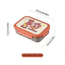 1 件卡通午餐盒，便携式，分隔式，密封，防漏，便携式午餐盒带浸料盒，餐具，学生午餐盒，厨房，圣诞礼物 - 彩色 - 查看 14