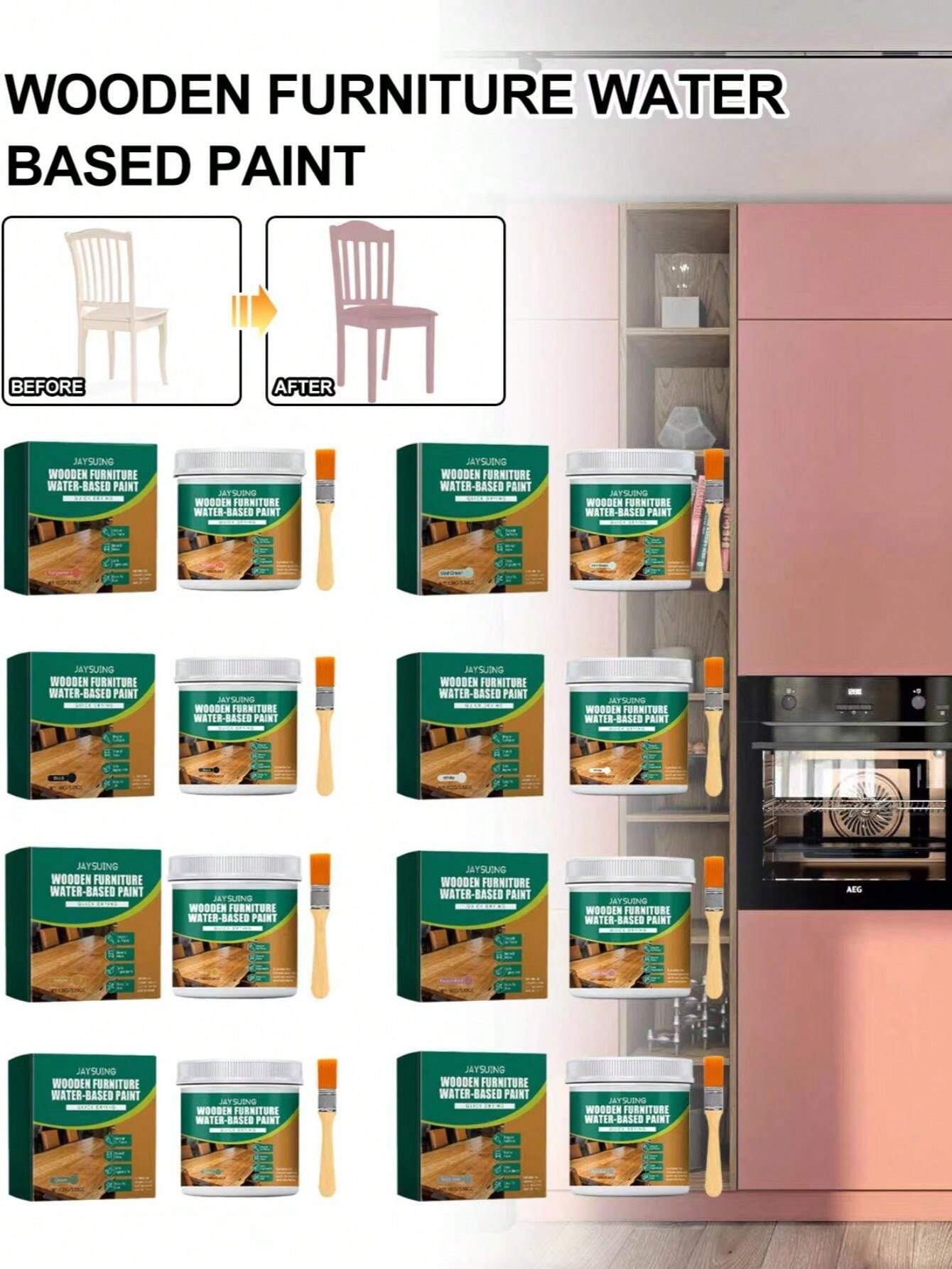 Wooden Furniture WaterBased Paint Solid Wood Closet Wooden Door