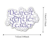 1 pieza Pegatina "Querido lector amable" | Accesorio romántico para Kindle para amantes de los libros | Calcomanía inspirada en la era regencia | Delicia del lector de romance histórico | Un imprescindible para los fans del drama de época | Iniciador de conversación del club de lectura picante - Multicolor - Ver 2