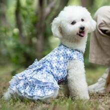 Robe d'été fleurie à la mode pour chien : respirante, légère, mignonne, convient aux chiens de taille moyenne et petite