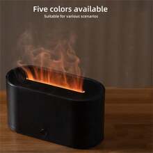 1 pièce Humidificateur à flamme colorée, diffuseur d'arômes, humidificateur à brouillard froid, humidificateur à ultrasons avec lumière à flamme LED, convient pour la maison, le bureau, la chambre à coucher, cadeau parfait