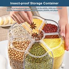 Rice Dispenser Container Cereal Box Dry Food Grain Storage Button Push Kitchen - White - View 8