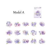 Flower Stickers Set (45 Pieces) Decorative Assorted Floral Sticker For Scrapbooking Planner Bullet Journals Supplies - Multicolor - View 8
