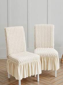 1PC,4pcs, Seersucker Chair Cover, Soft, Elegant, Dustproof, High Elastic Chair Cover, Suitable For Restaurants, Living Rooms, Hotels And Other Decorative Supplies Can Be Used Repeatedly, Multi-Color Choice