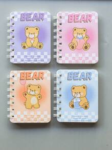 4 Notebooks A Set Of A7 Coil Books Each 80 Lined Inside Page Mini Books Student Supplies Writing Books Issued 4 Copies - Multicolor - View 7