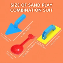 3 piezas/set Juguete de playa y arena para niños, Set de moldes de arena de verano para niños - Multicolor - Ver 9