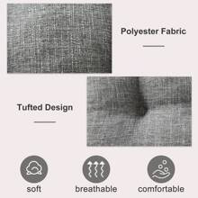 D-Shaped 4'' Thick Chair Cushions, Removable, Machine Washable Cover And Ties, Chair Pads For Indoor Dining Room And Kitchen Chairs - Dark Grey - View 8