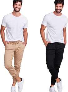 Kit 2 Men's Jogger Jeans With Cuff - màu đen - Xem 5