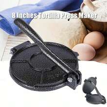8 Inch Heavy Duty Tortilla Press Restaurant Flour Tortilla Maker Pancake Tool - Black - View 7