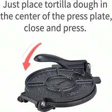 8 Inch Heavy Duty Tortilla Press Restaurant Flour Tortilla Maker Pancake Tool - Black - View 8