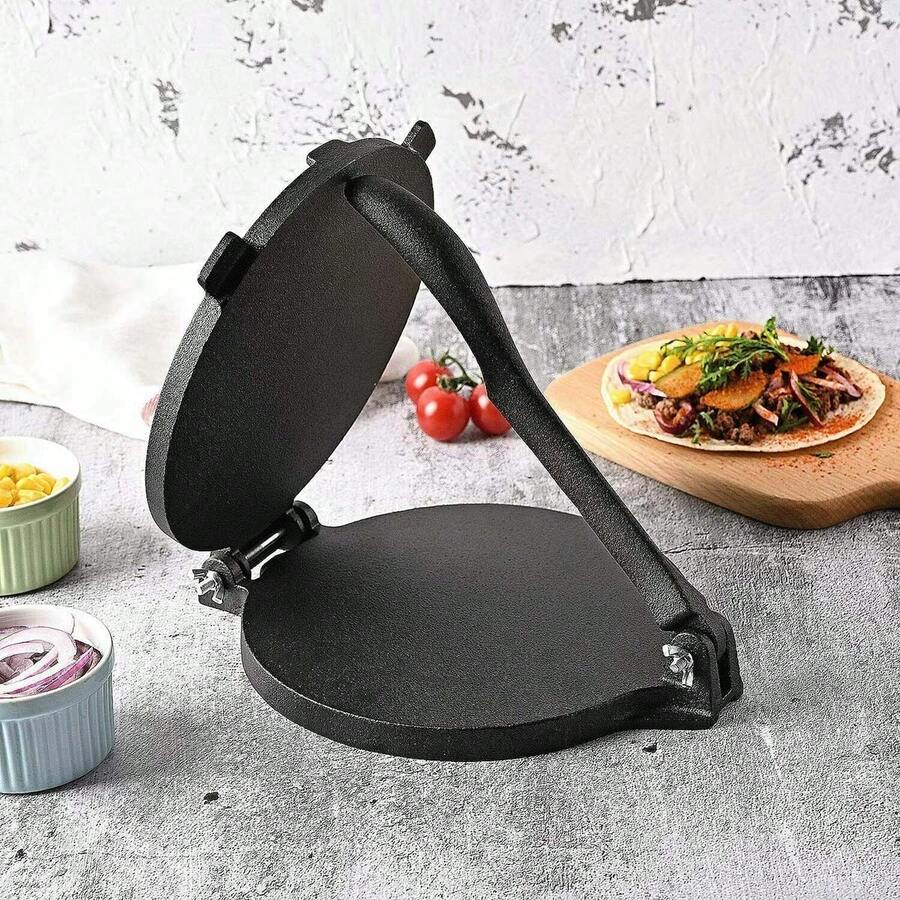 8 Inch Heavy Duty Tortilla Press Restaurant Flour Tortilla Maker Pancake Tool - Black - View 1