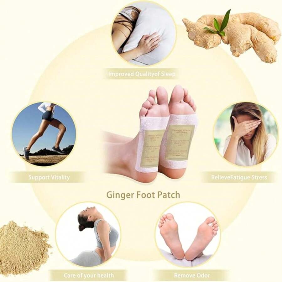 10pcsFoot Pads ( Ginger Foot Pads For Better Sleep And AntiStress