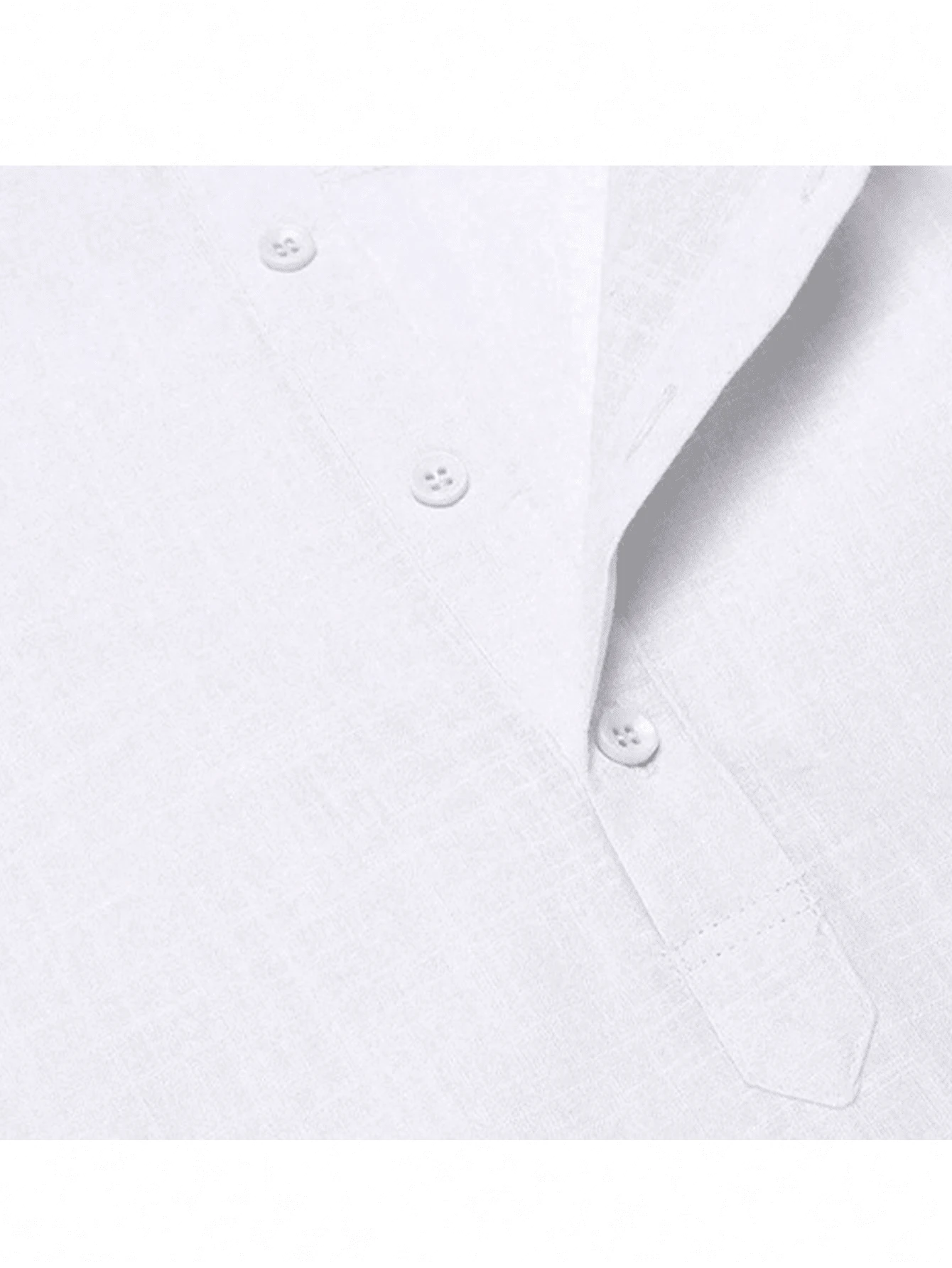 Men's Linen Cotton Casual Long Sleeve Thin Beach Shirt - White - View 1