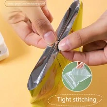 1pc Mini Snack Sealing Machine Portable Plastic Bag Sealer For Food Preservation And Vacuum Sealing, Random Color - Multicolor - View 5