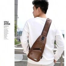 Túi đeo vai nam, Túi đeo hông nylon, Túi đeo chéo, Túi thể thao ngoài trời, Túi đeo vai, Túi ngực, Túi dã ngoại hàng ngày, Túi vải bố, Túi đeo bụng, Túi đeo hông, Túi đeo eo, Túi đi học, Túi đựng đồ dùng học tập cho học sinh, Túi du lịch mùa hè - màu nâu - Xem 3