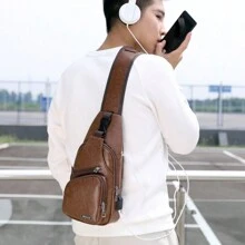 Túi đeo vai nam, Túi đeo hông nylon, Túi đeo chéo, Túi thể thao ngoài trời, Túi đeo vai, Túi ngực, Túi dã ngoại hàng ngày, Túi vải bố, Túi đeo bụng, Túi đeo hông, Túi đeo eo, Túi đi học, Túi đựng đồ dùng học tập cho học sinh, Túi du lịch mùa hè - màu nâu - Xem 1