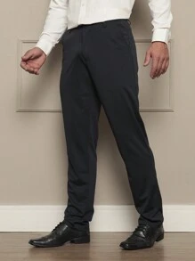 Suit Pants Men's High Elastic Dress Pants - Màu xanh hải quân - Xem 4