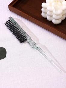 1 pezzo Spazzola per capelli in plastica, spazzola per acconciatura, pettine per lisciare i capelli, pettine per pettinatura di precisione adatto per le donne, spazzola per capelli/pettine, spazzola per capelli in nylon a tre file, utilizzata per la cura del retro, arricciatura delle radici per aumentare il volume dei capelli e la cura dei capelli, massaggio del cuoio capelluto, spazzola per capelli, pettine, strumenti per capelli, prodotti e accessori per capelli per barbieri, saloni di bellezza, articoli essenziali da viaggio, articoli essenziali per il ritorno a scuola, articoli essenziali per le vacanze, accessori per capelli per le donne