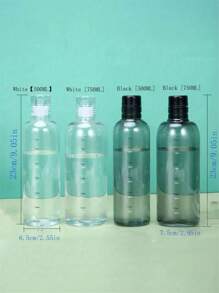 1pc Clear Summer Water Bottle, Large Capacity Outdoor Drinking Cup With Time Scale Reminder, Plastic Cup Suitable For Cold Juice And Beverages In Summer - Multicolor - View 8