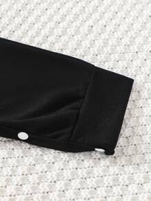 Baby Jungen Herbst/Winter Poloshirt Romper mit gesticktem Aufnäher, im Collegestyle