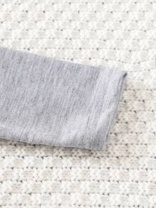 Baby Jungen Herbst/Winter Poloshirt Romper mit gesticktem Aufnäher, im Collegestyle