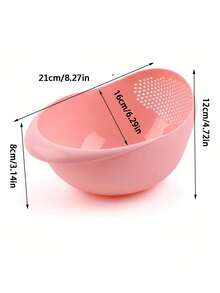 1入家用廚房米漏洗米器,帶有濾網用於清洗米飯,帶廚房排水籃